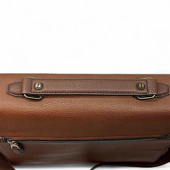 ALDO Brown Messenger Briefcase Shoulder Bag Office Computer Academia Laptop - Picture 9 of 16